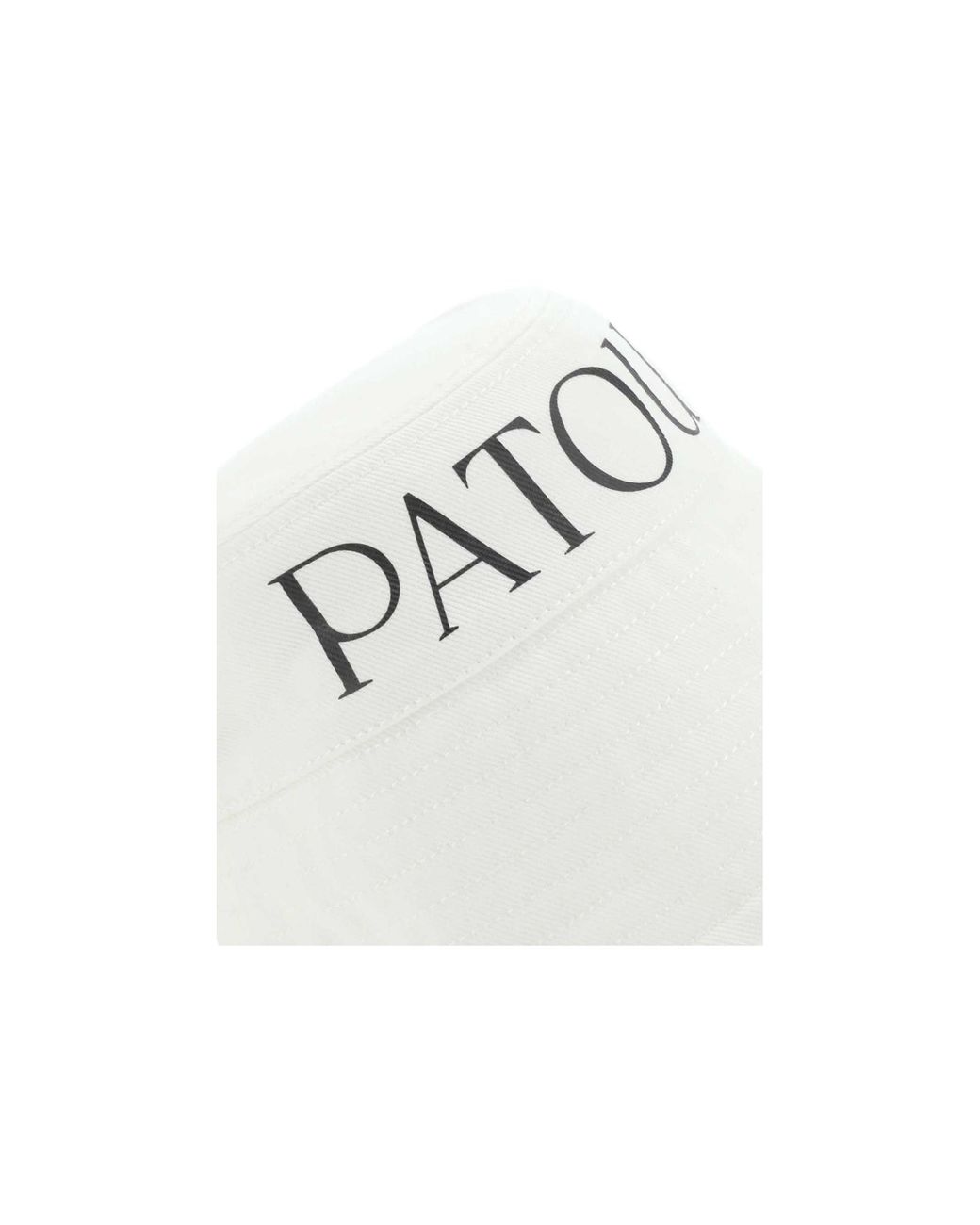 Patou White Logo Bucket Hat