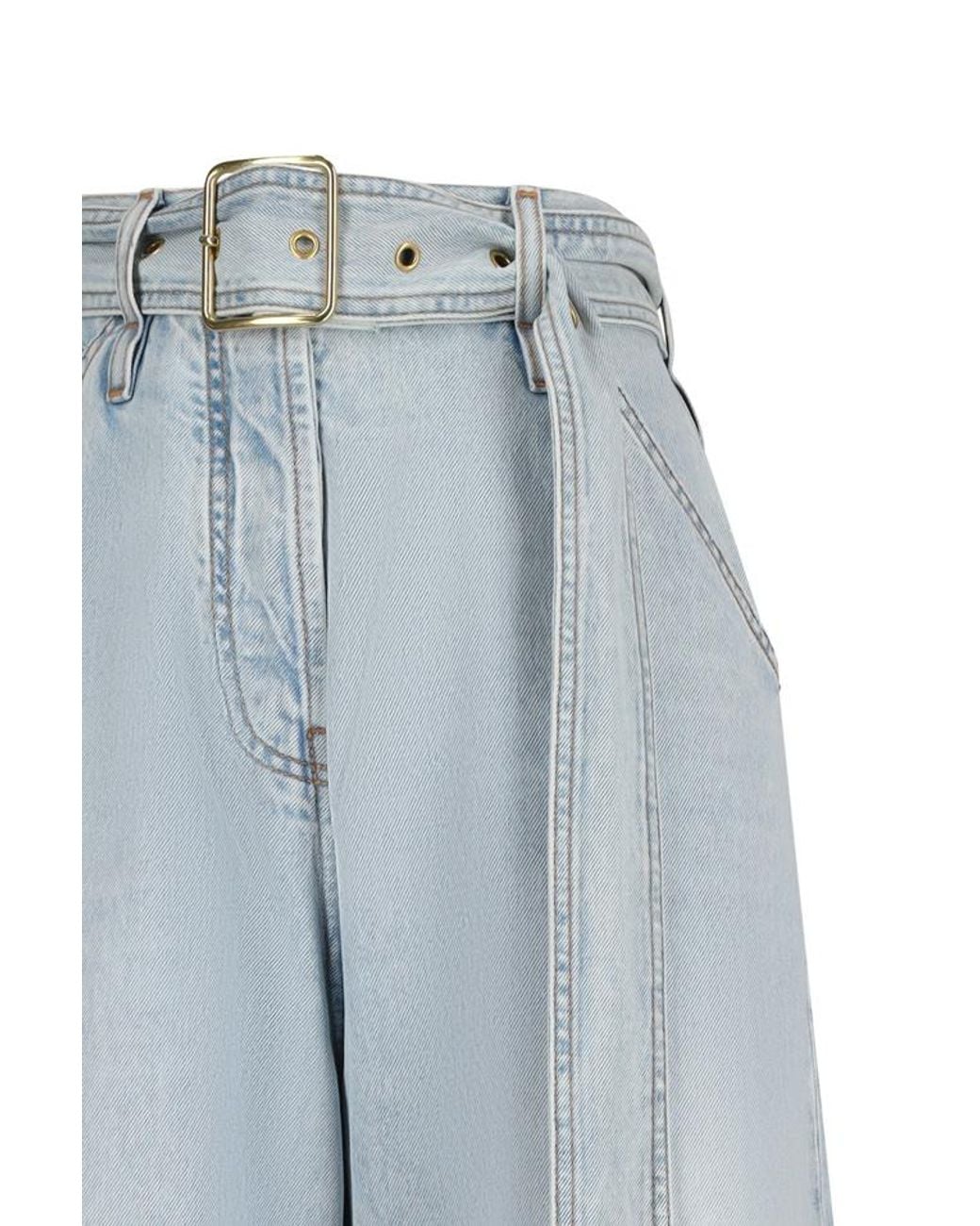DARKPARK Blue Dalila Belted Denim Jeans