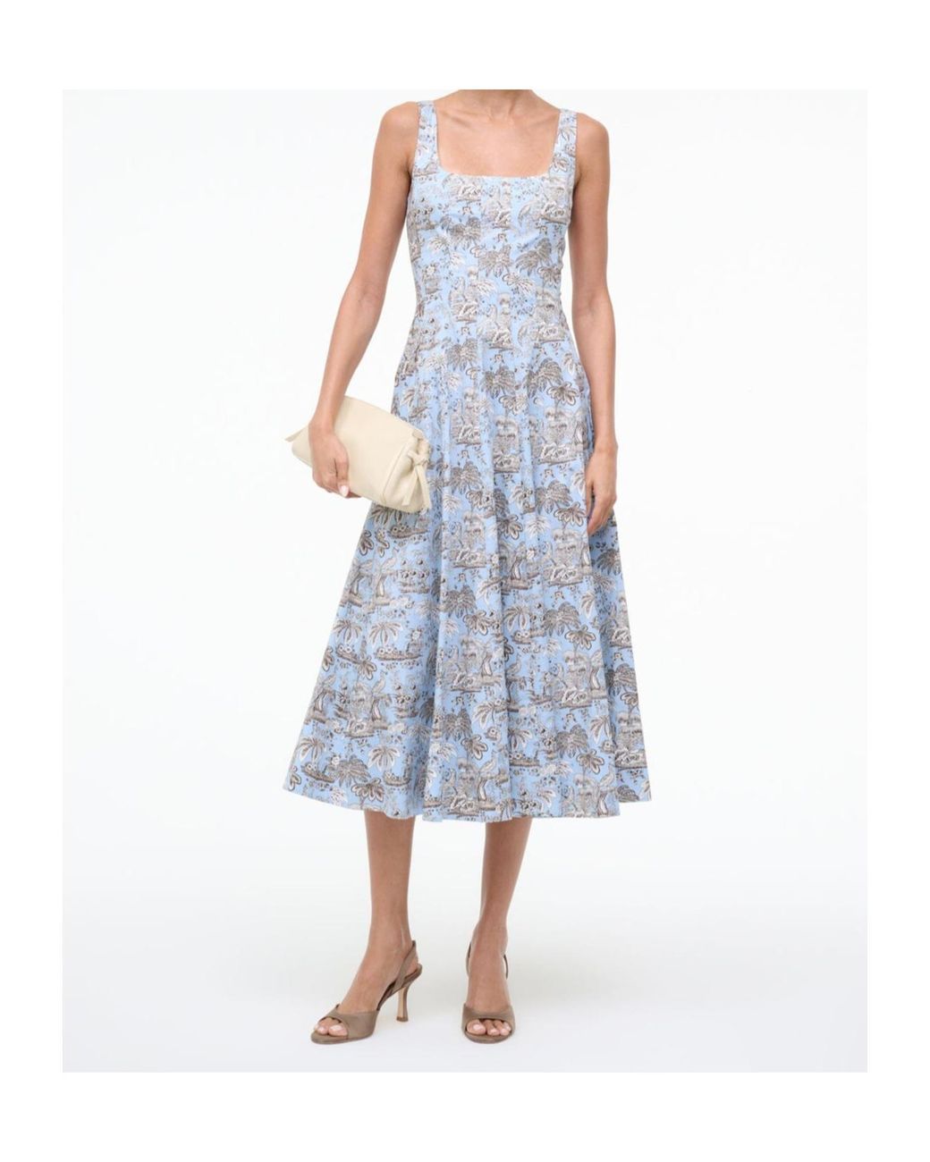 Staud Blue Wells Dress