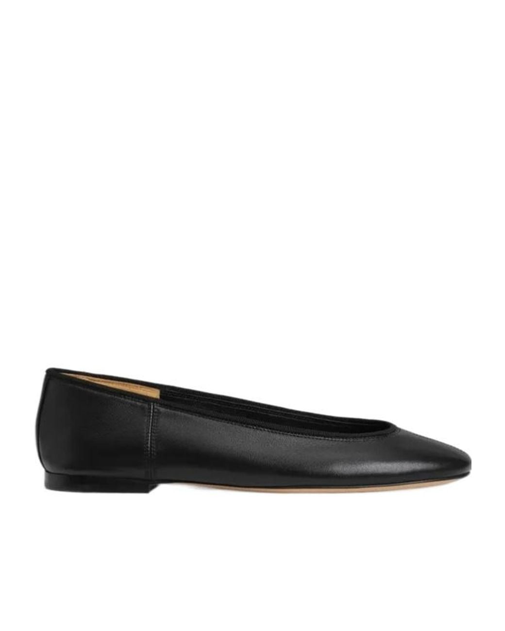 Phoebe Philo Black Leather Ballerina Shoes