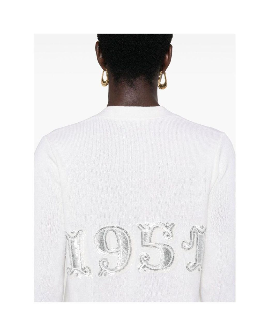 Max Mara White Long-Sleeved Cardigan