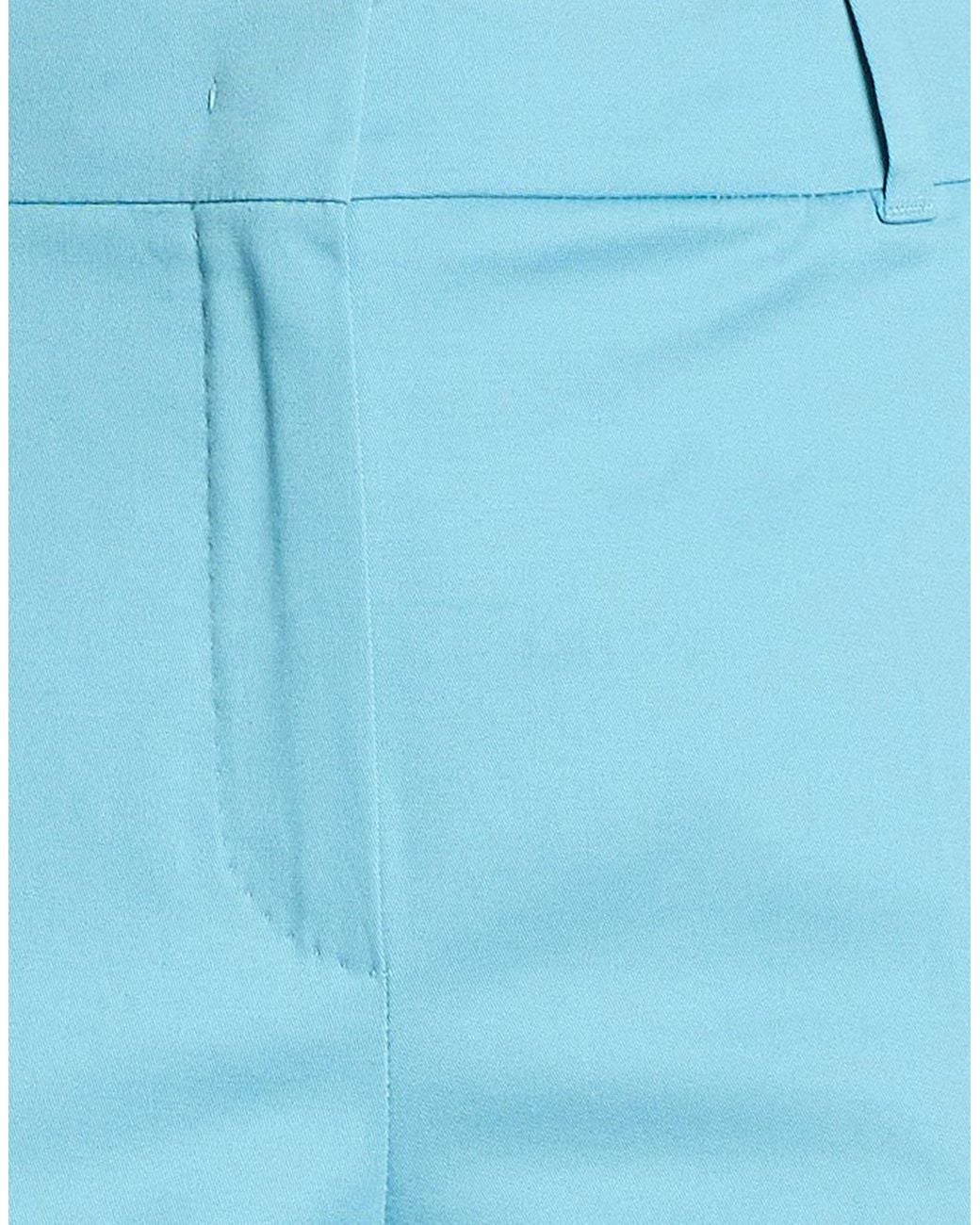 Max Mara Blue Solid Color Slim-Fit Pants