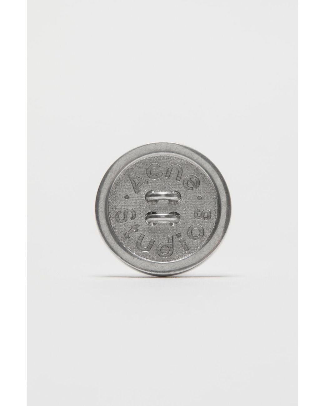 Acne White Button Cufflinks for men