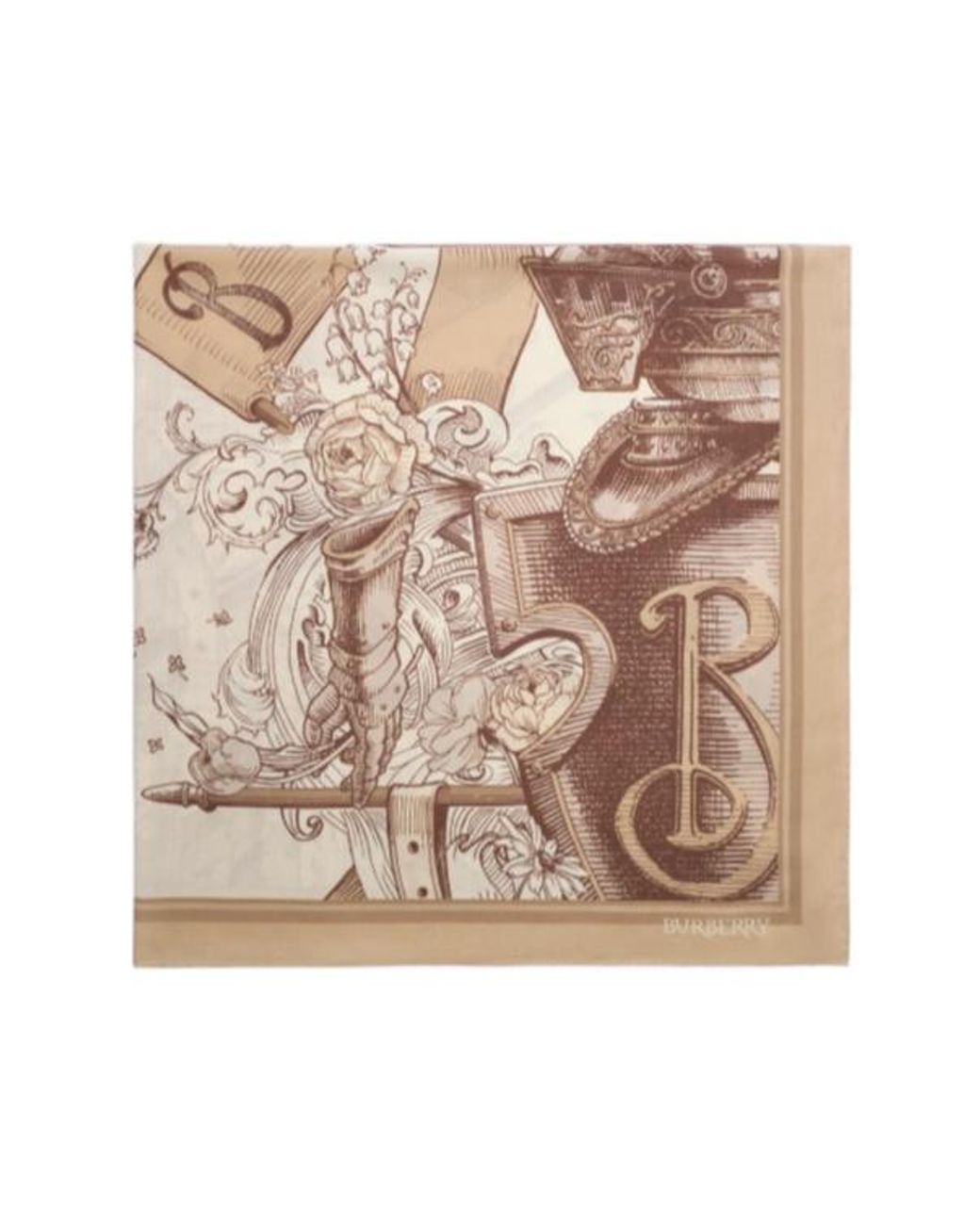 Burberry Natural Etched Knight Scarf