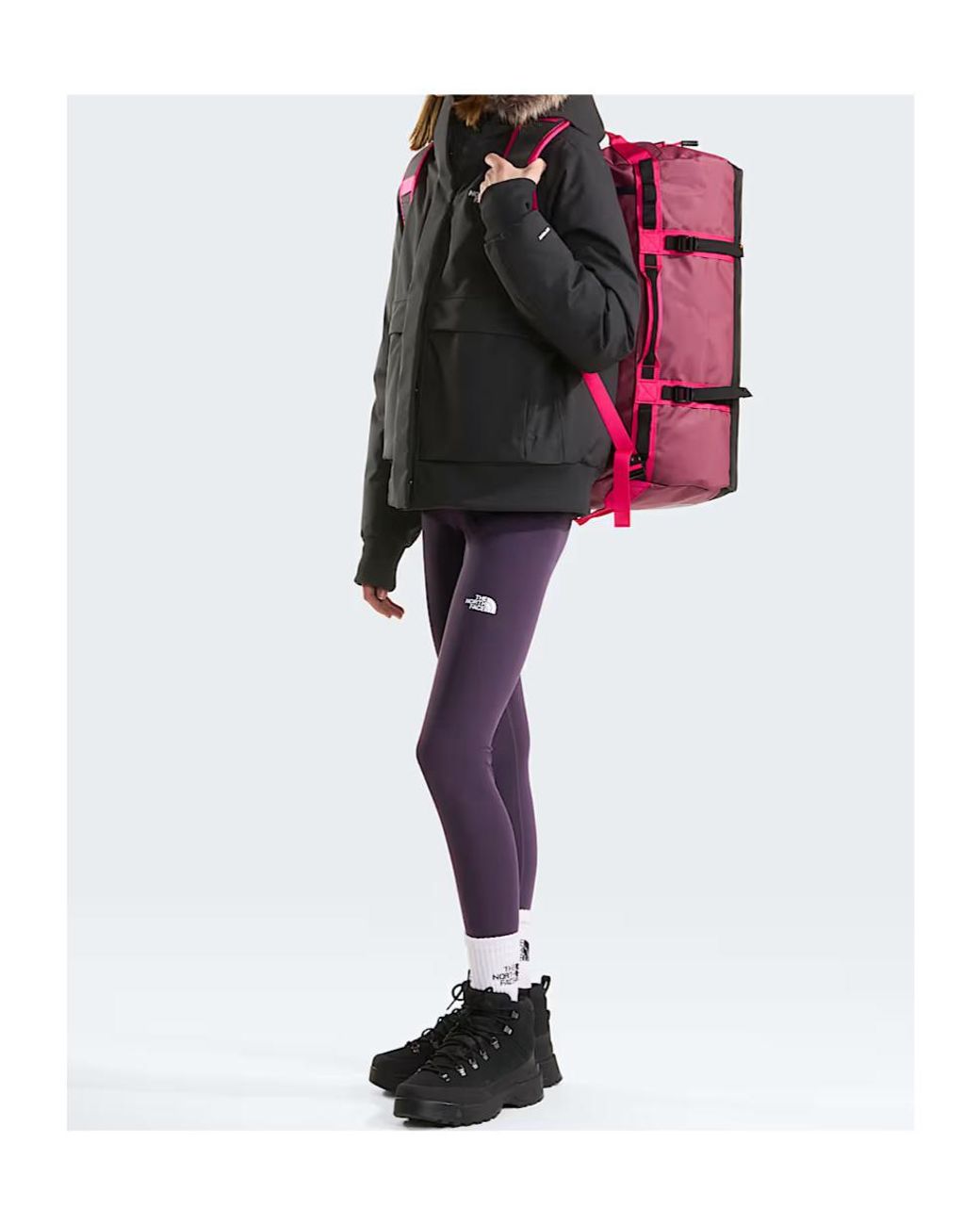 The North Face Pink Small Base Camp Duffel Bag for men
