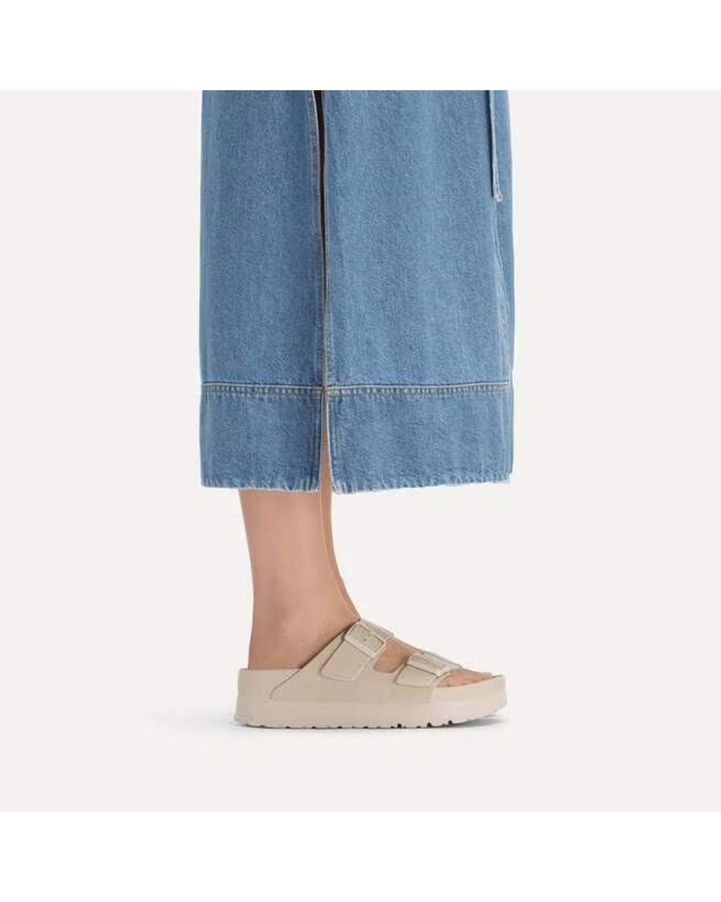 Birkenstock White Papillio Platform Sandals