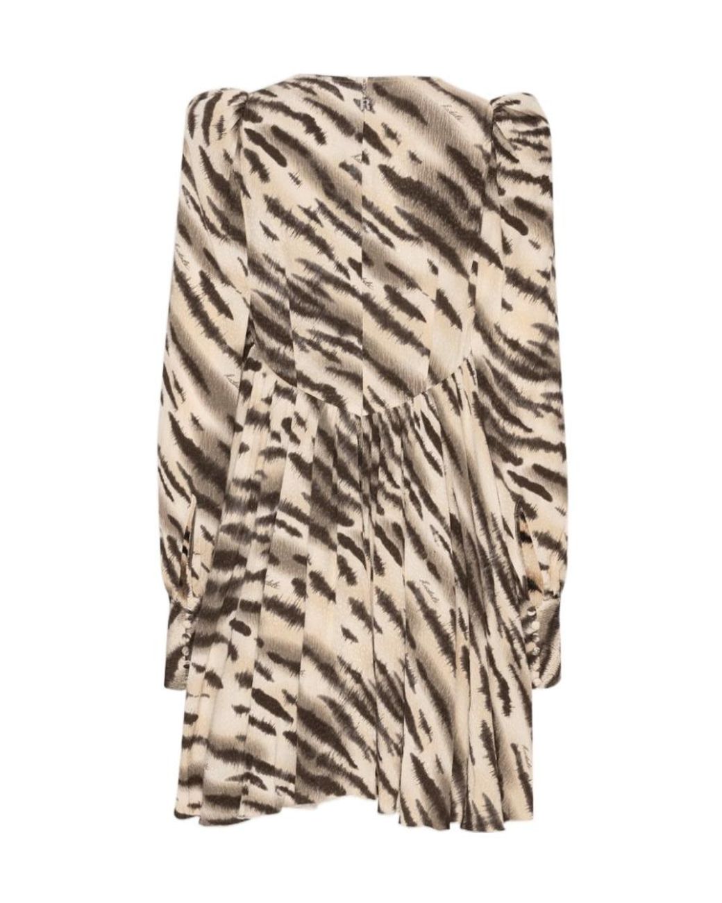ROTATE BIRGER CHRISTENSEN Natural Long Sleeved Dress