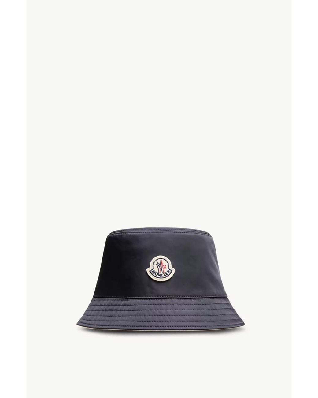 Moncler Natural Logo Patch Reversible Bucket Hat