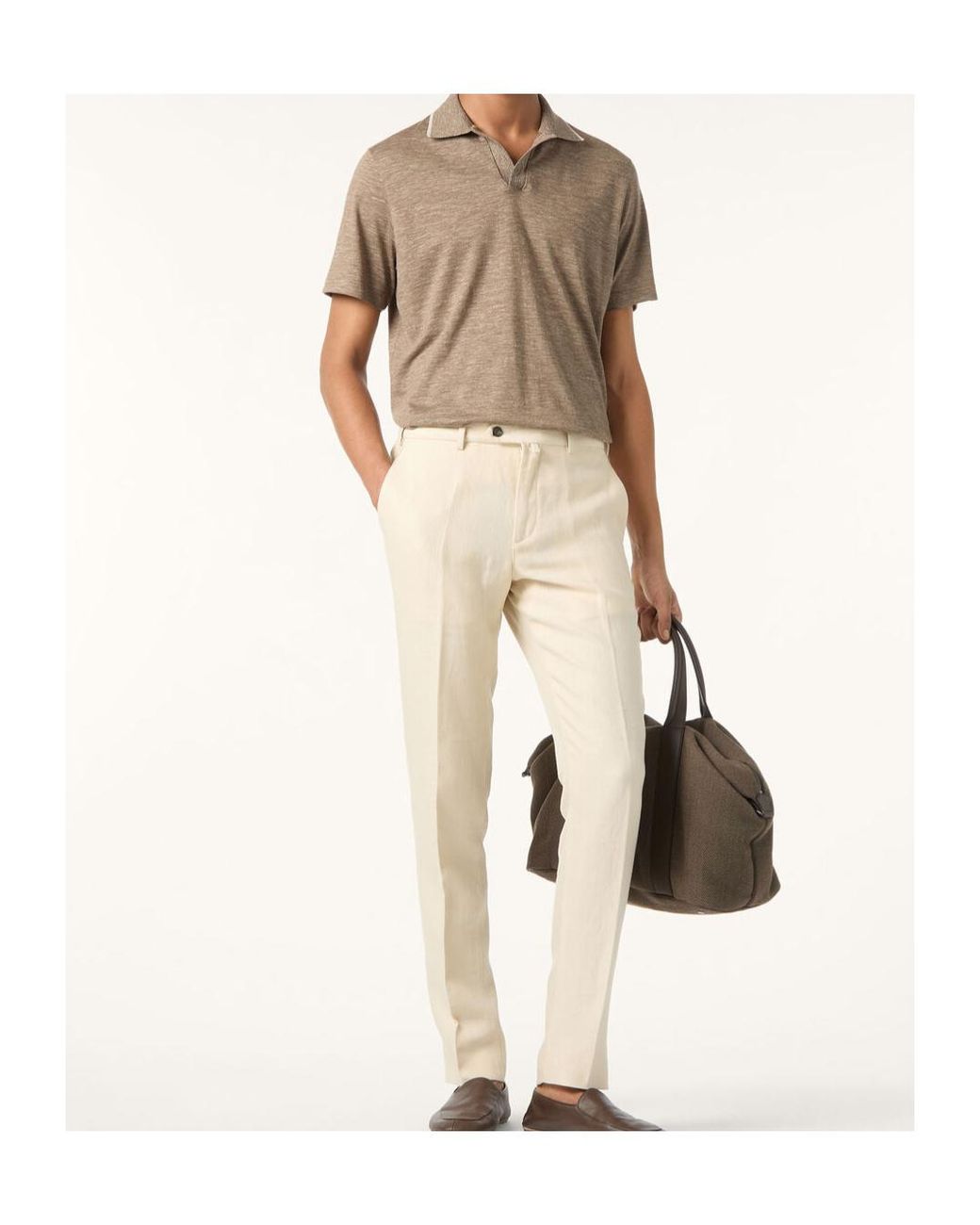 Loro Piana Natural Suraj Tal Polo Shirt for men