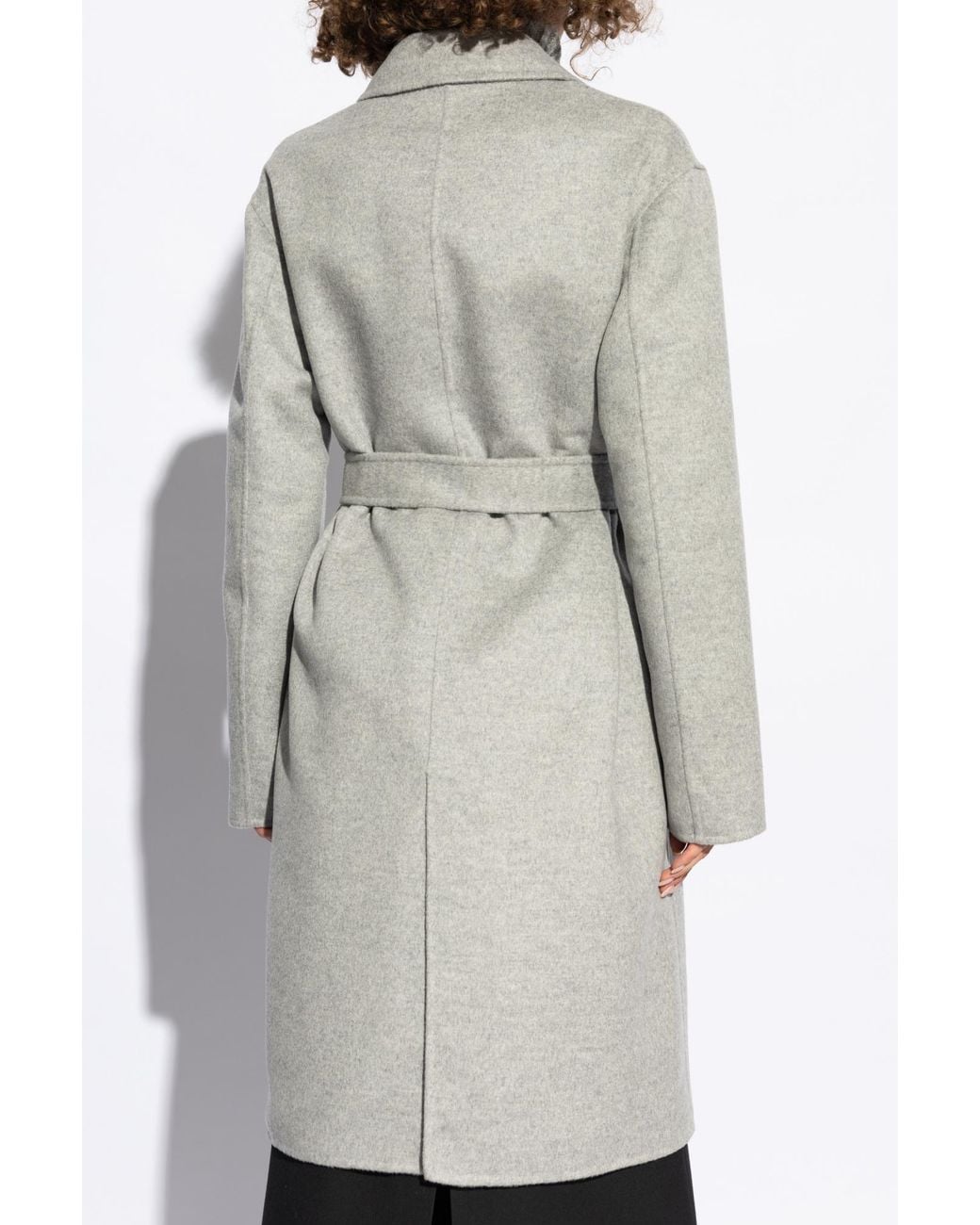 Fabiana Filippi Gray Mid-Lenght Coat