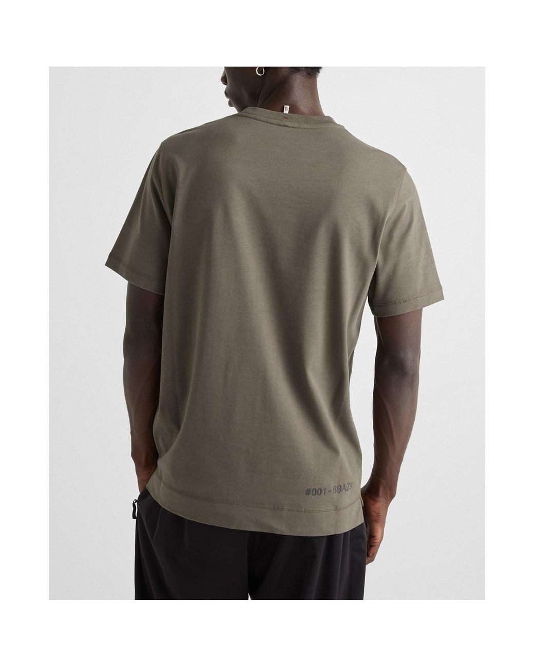 Moncler Gray Simple T-Shirt for men
