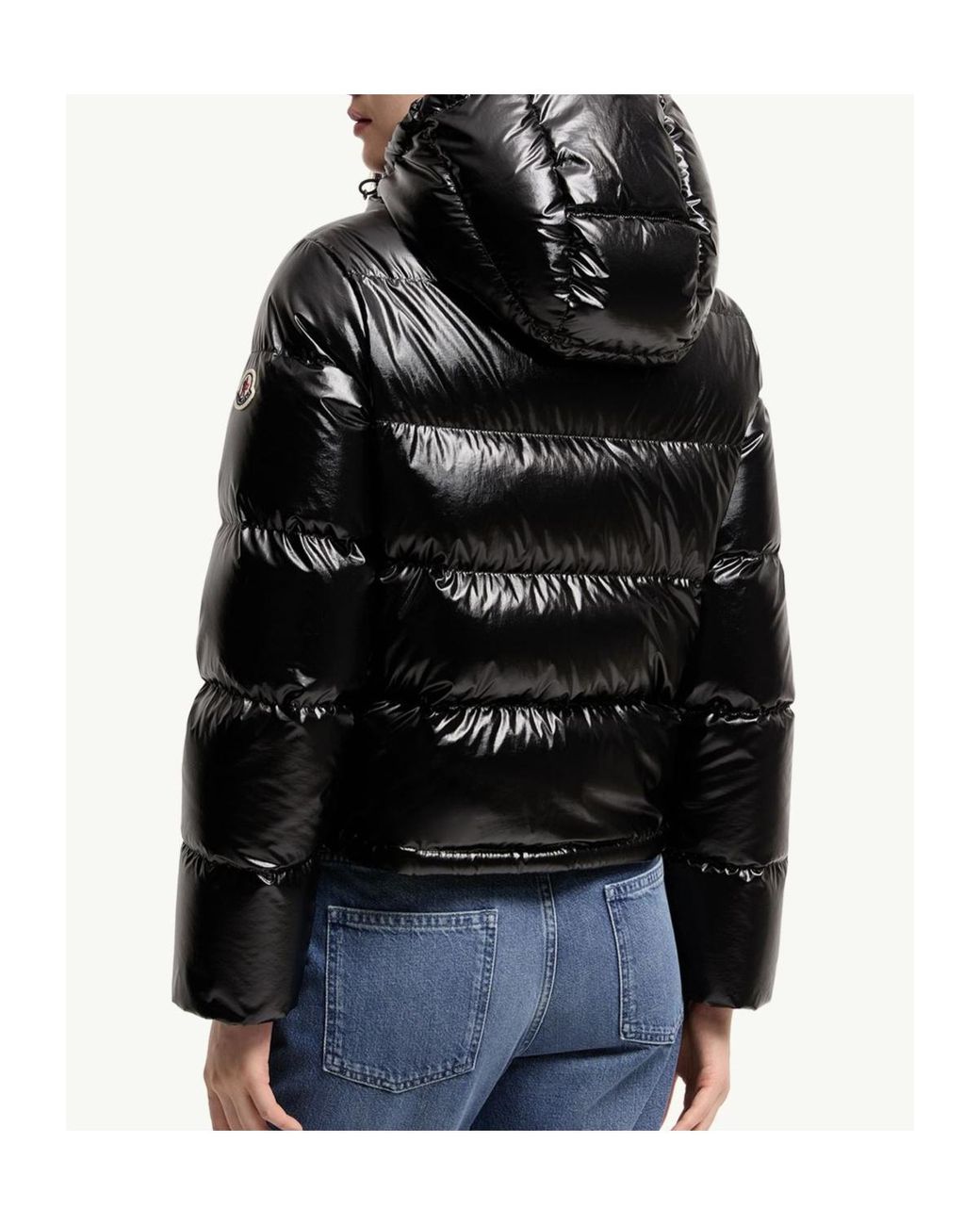 Moncler Black Niveole Short Nylon Down Jacket