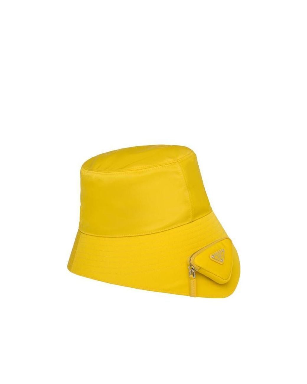 Prada Yellow Pouch Detailed Bucket Hat for men