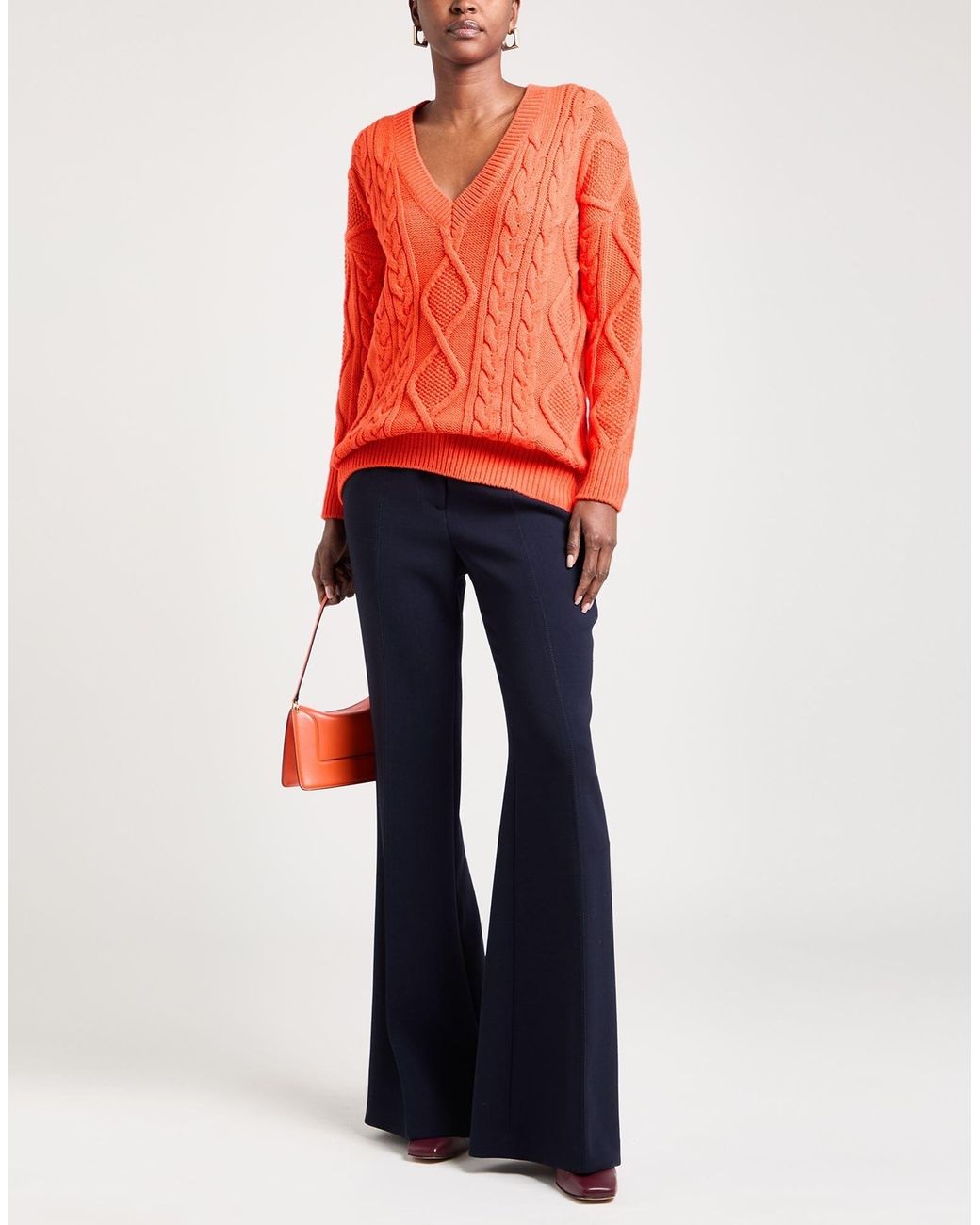 MAX&Co. Orange Cable-Knit Jumper