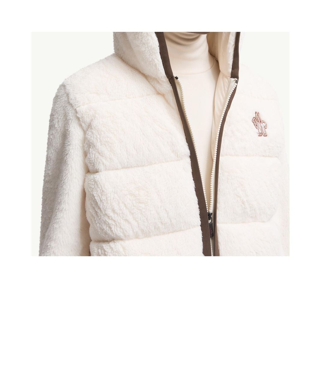 Moncler Gray Grenoble Zip-Up Padded Hoodie