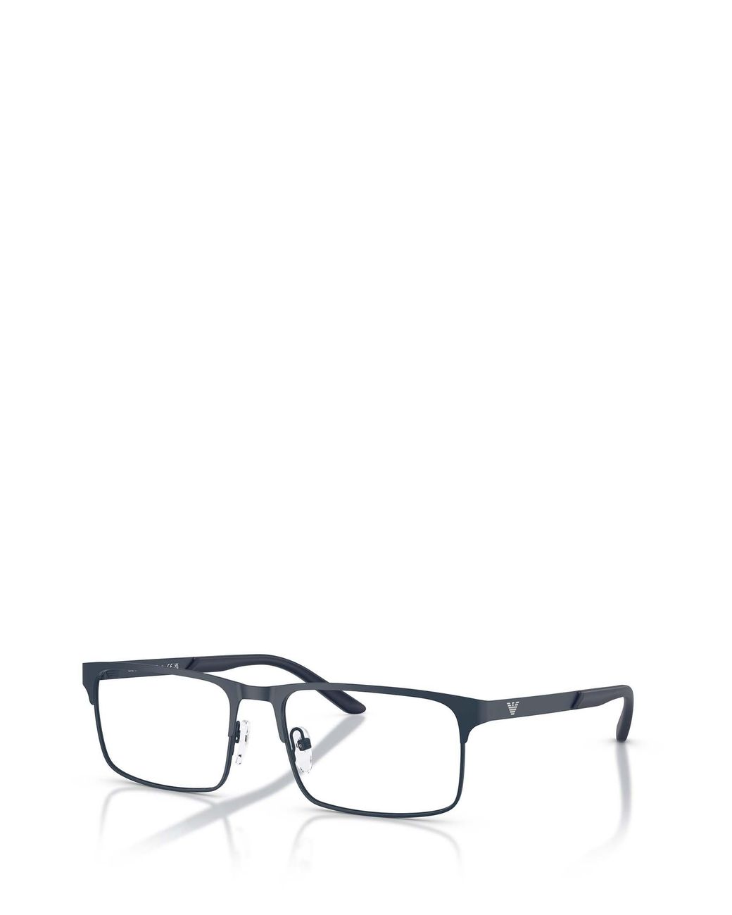 Emporio Armani White Rectangular Frame Glasses for men