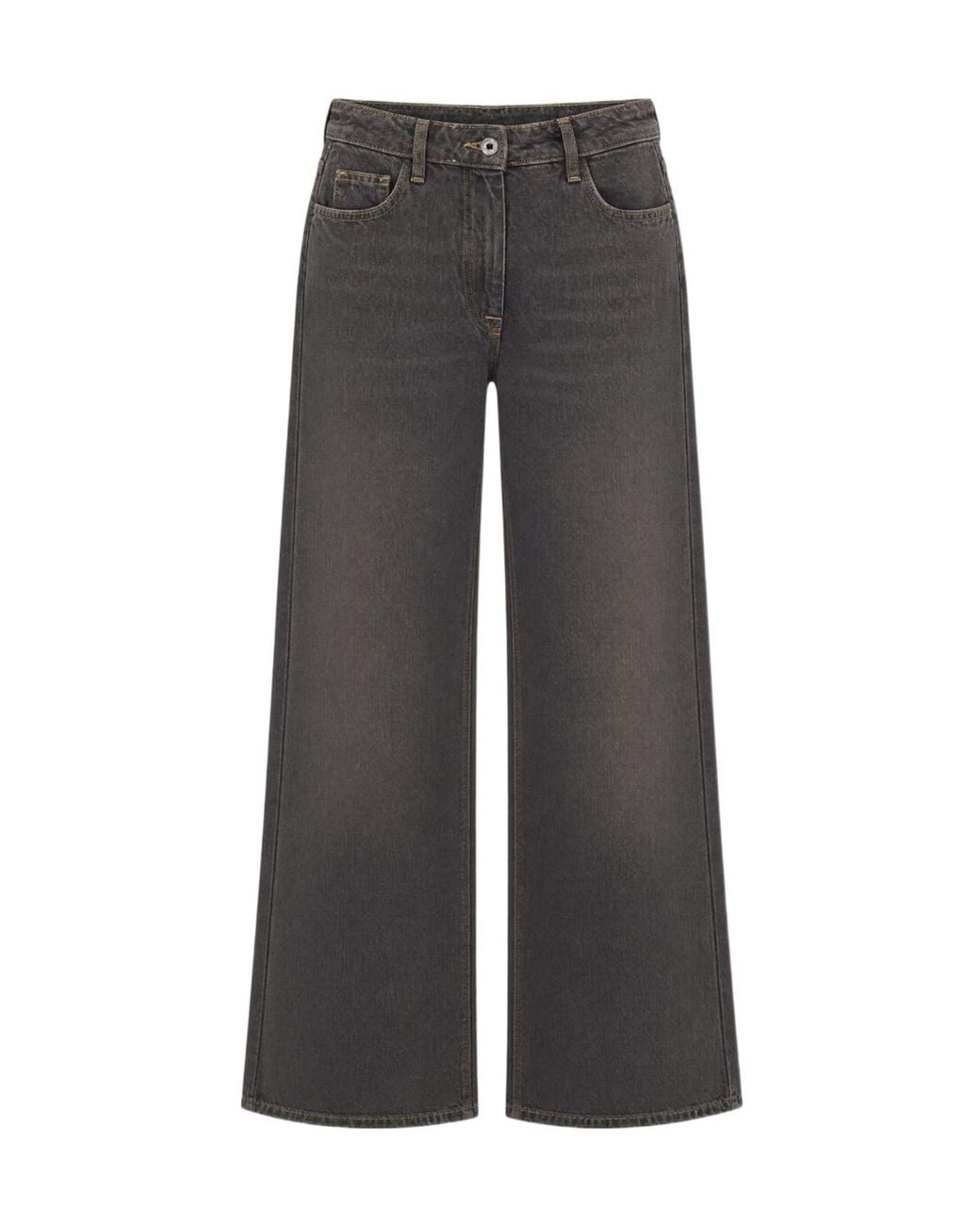 Patrizia Pepe Gray Wide Leg Jeans