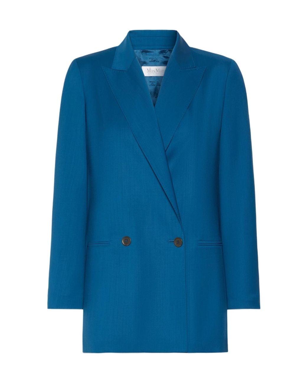 Max Mara Blue Virgin Wool Blazer