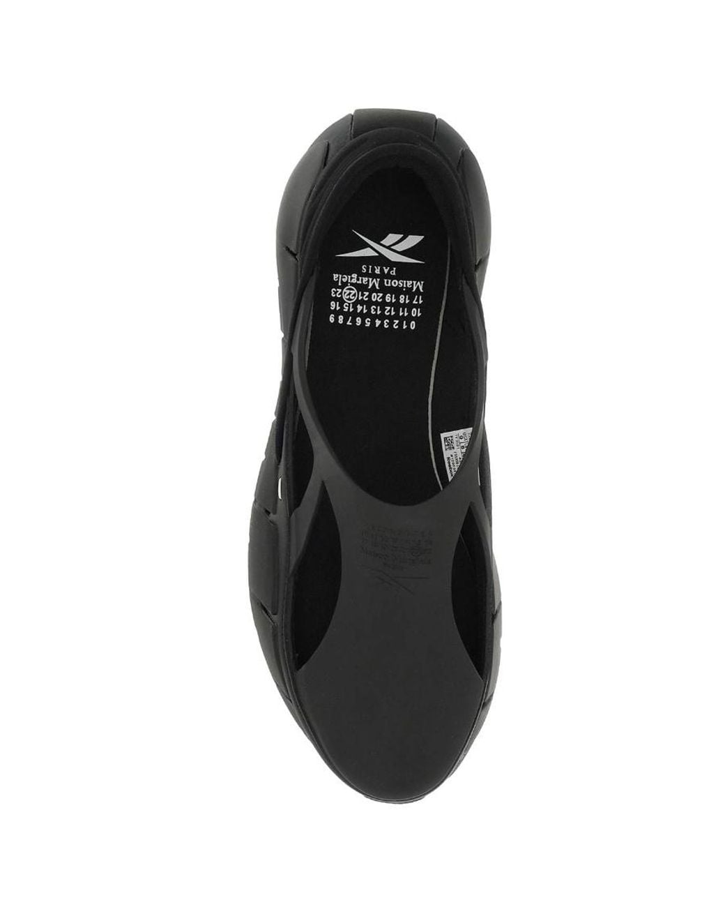 Maison Margiela Black X Reebok Cut-Out Slip-On Sneakers for men