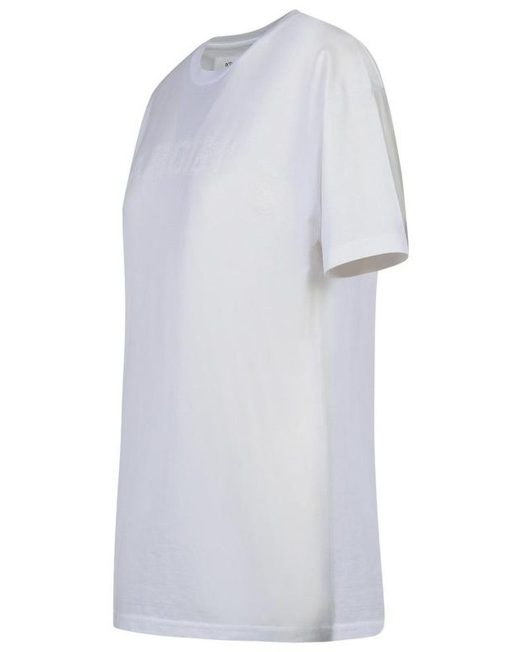 Maison Margiela White Logo Detailed Crewneck T-Shirt