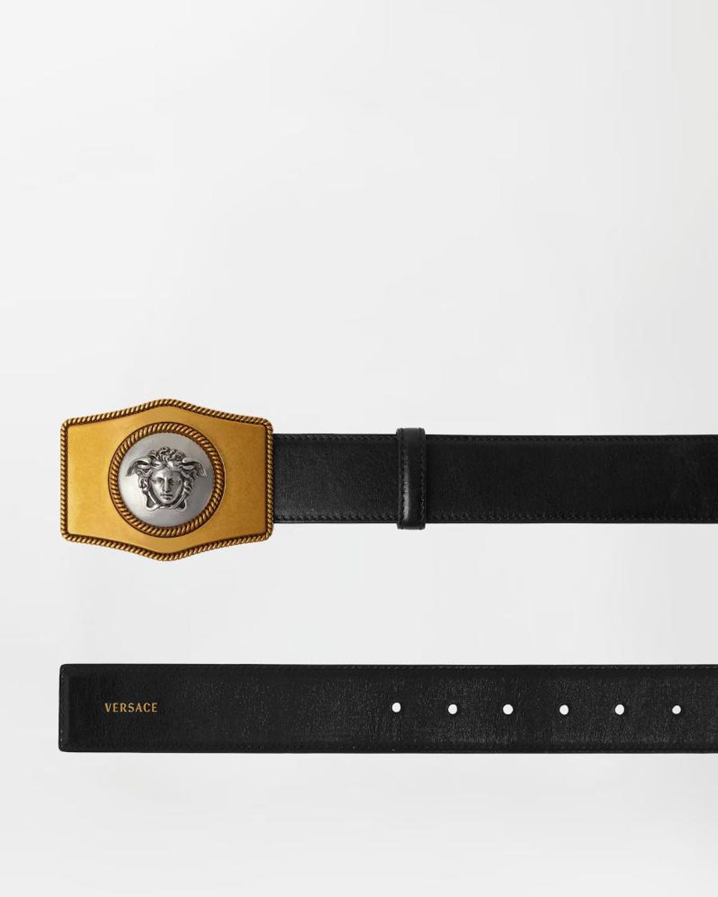 Versace Black Medusa Buckle Belt for men