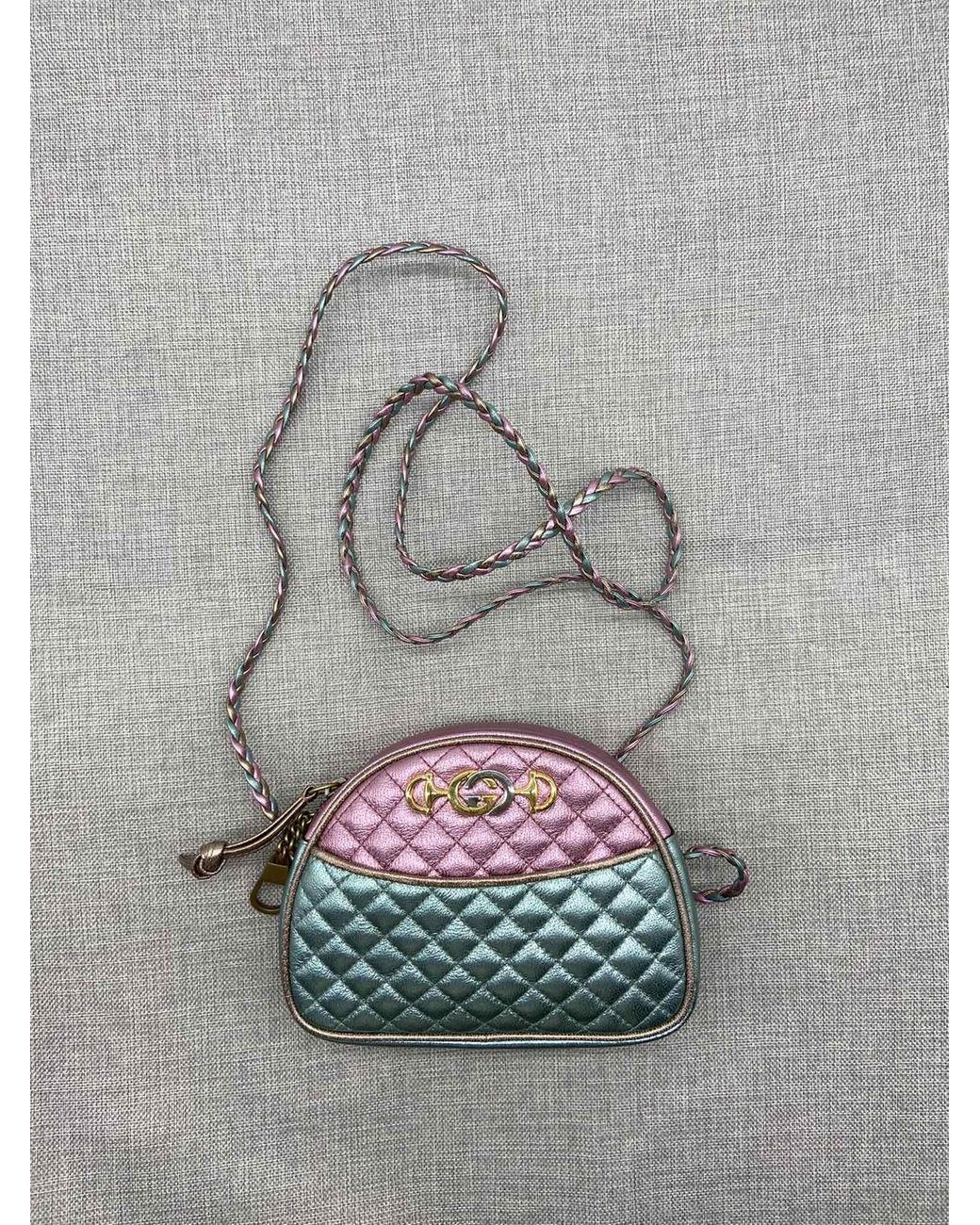 Gucci Gray Jolin Tsai'S Same Color Matching Shoulder Bag