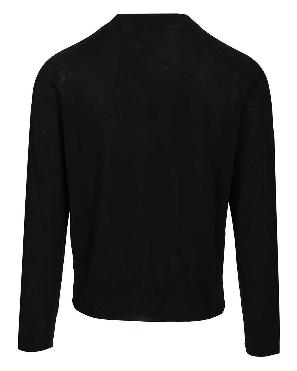 AMI Black Ami Crewneck Ami De Coeur Sweater for men