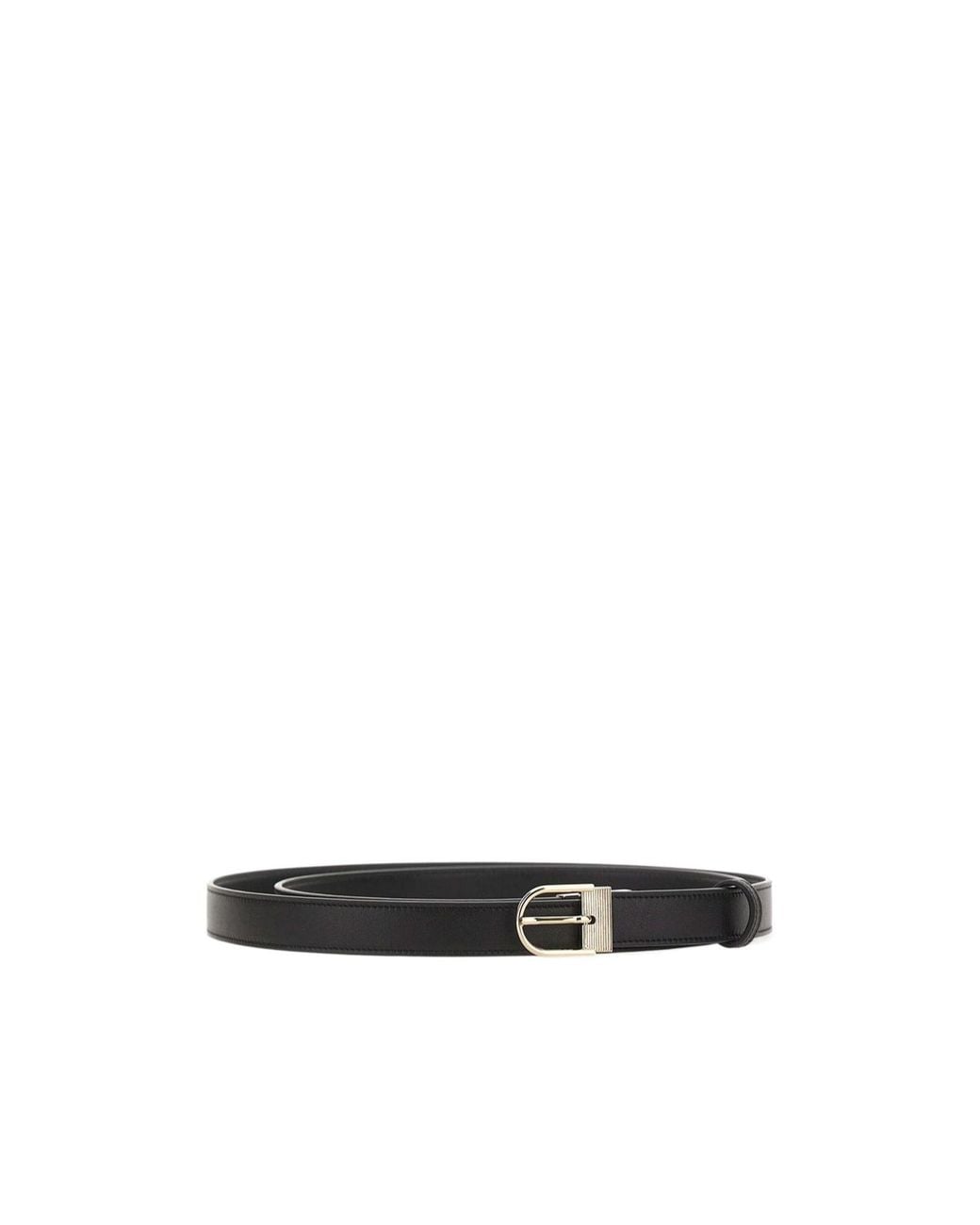 Victoria Beckham White Dorian B Slim Buckle Belt