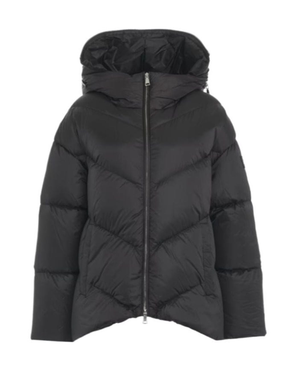 Add Black Logo-Patch Puffer Jacket