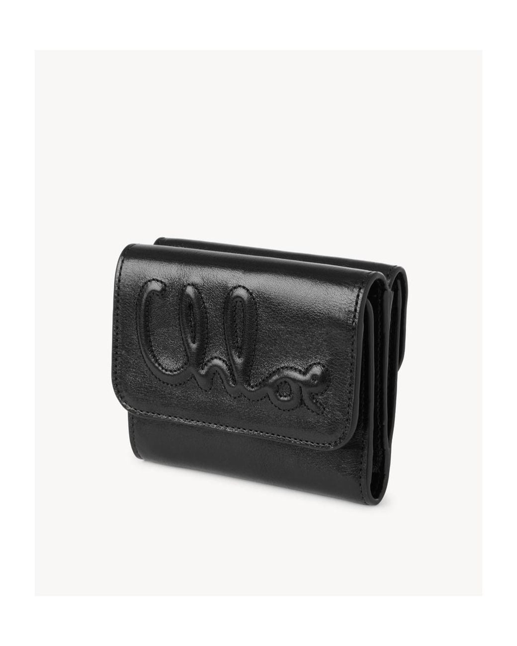 Chloé Black Chloé C Small Tri-Fold Wallet