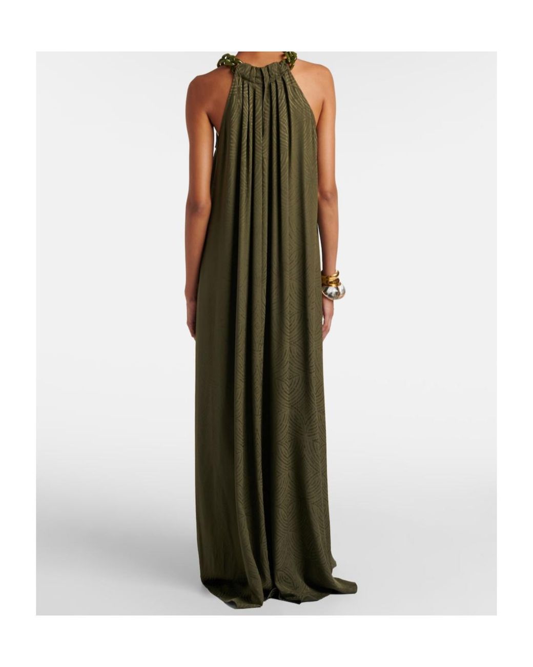 Joseph Green Parc Printed Silk Maxi Dress