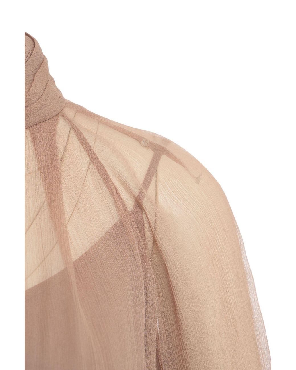 Staud Natural High-Neck Mini Dress