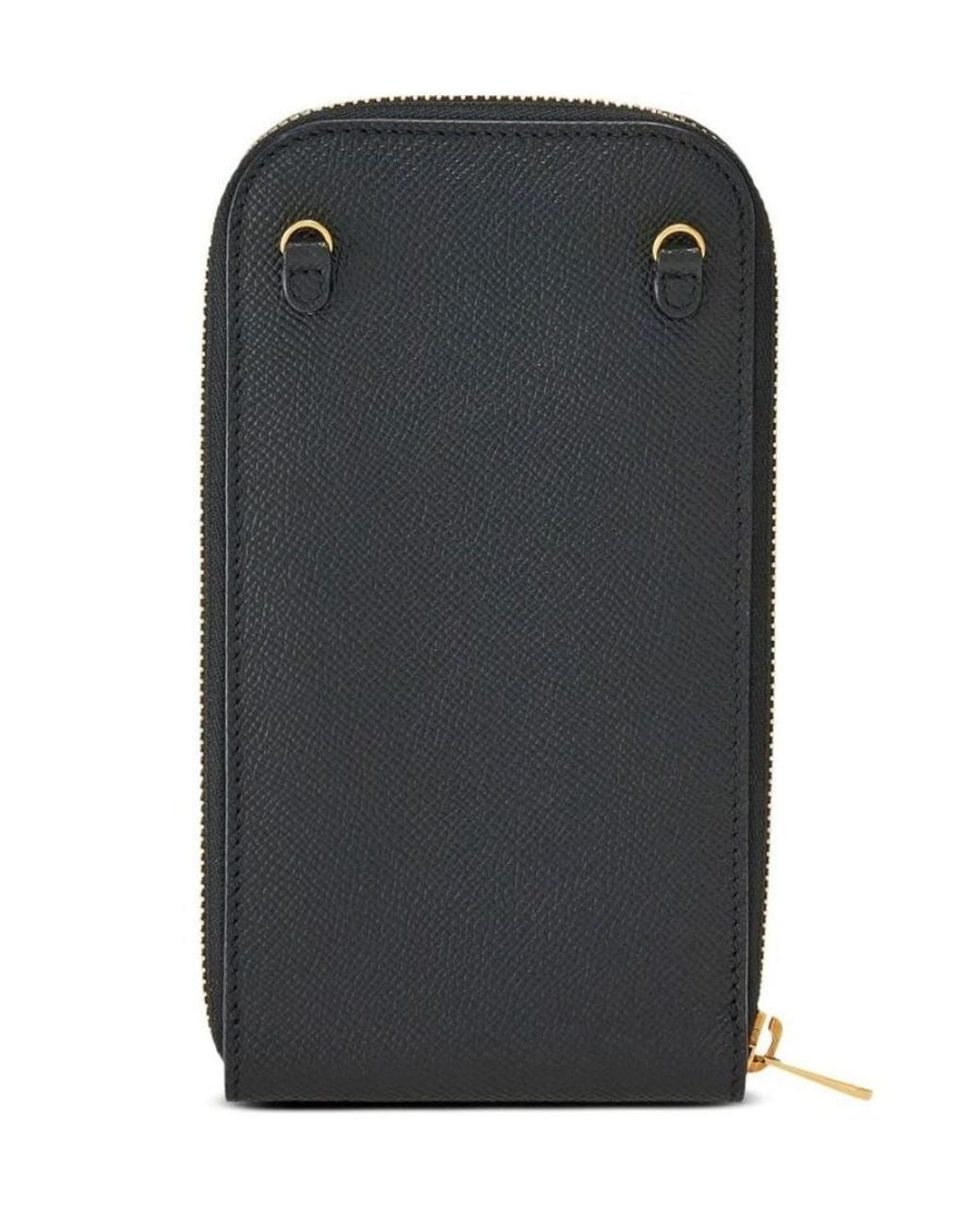 Ferragamo Gray Zipper Cell Phone Shoulder Bag