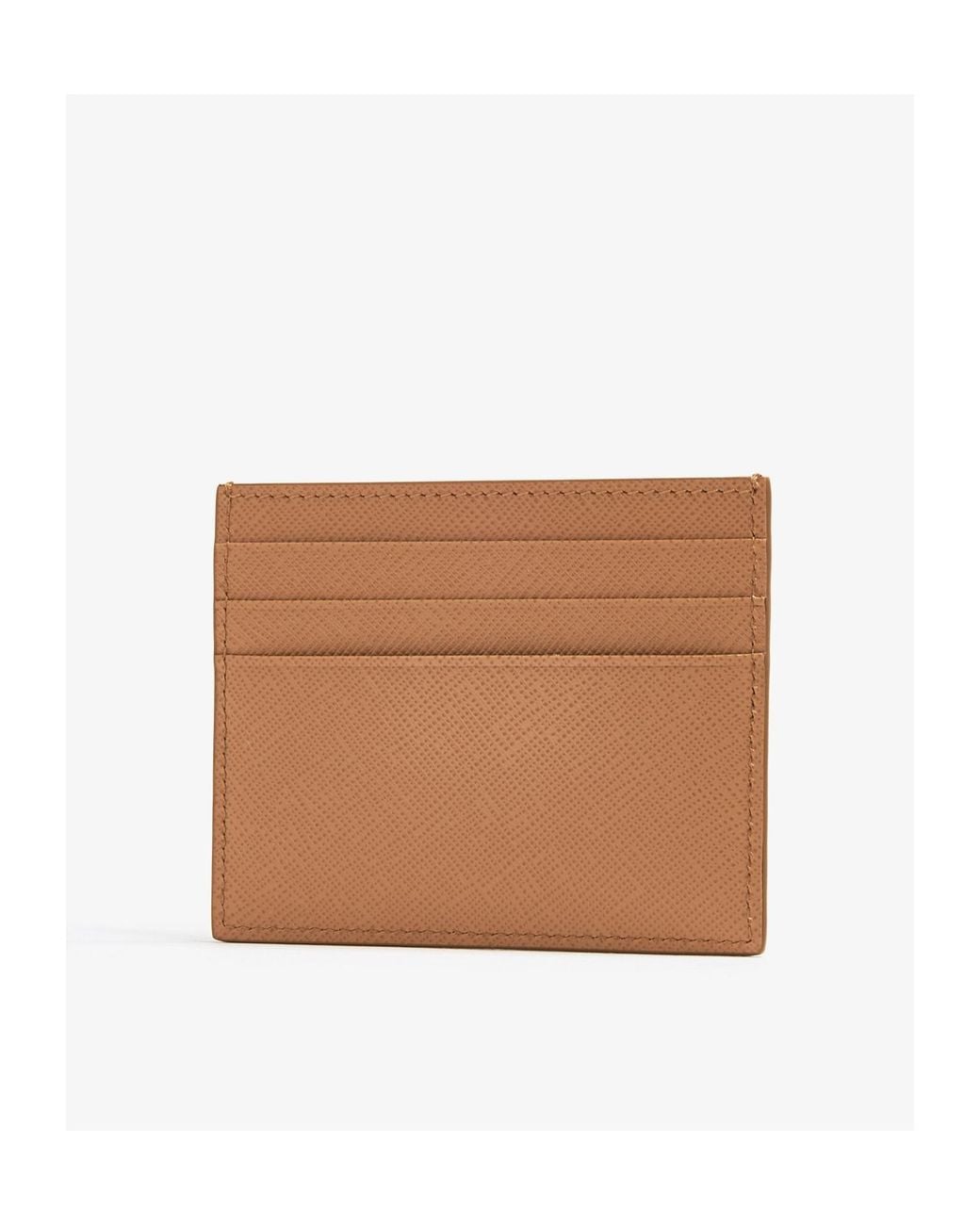 Prada Brown Saffiano Leather Card Holder