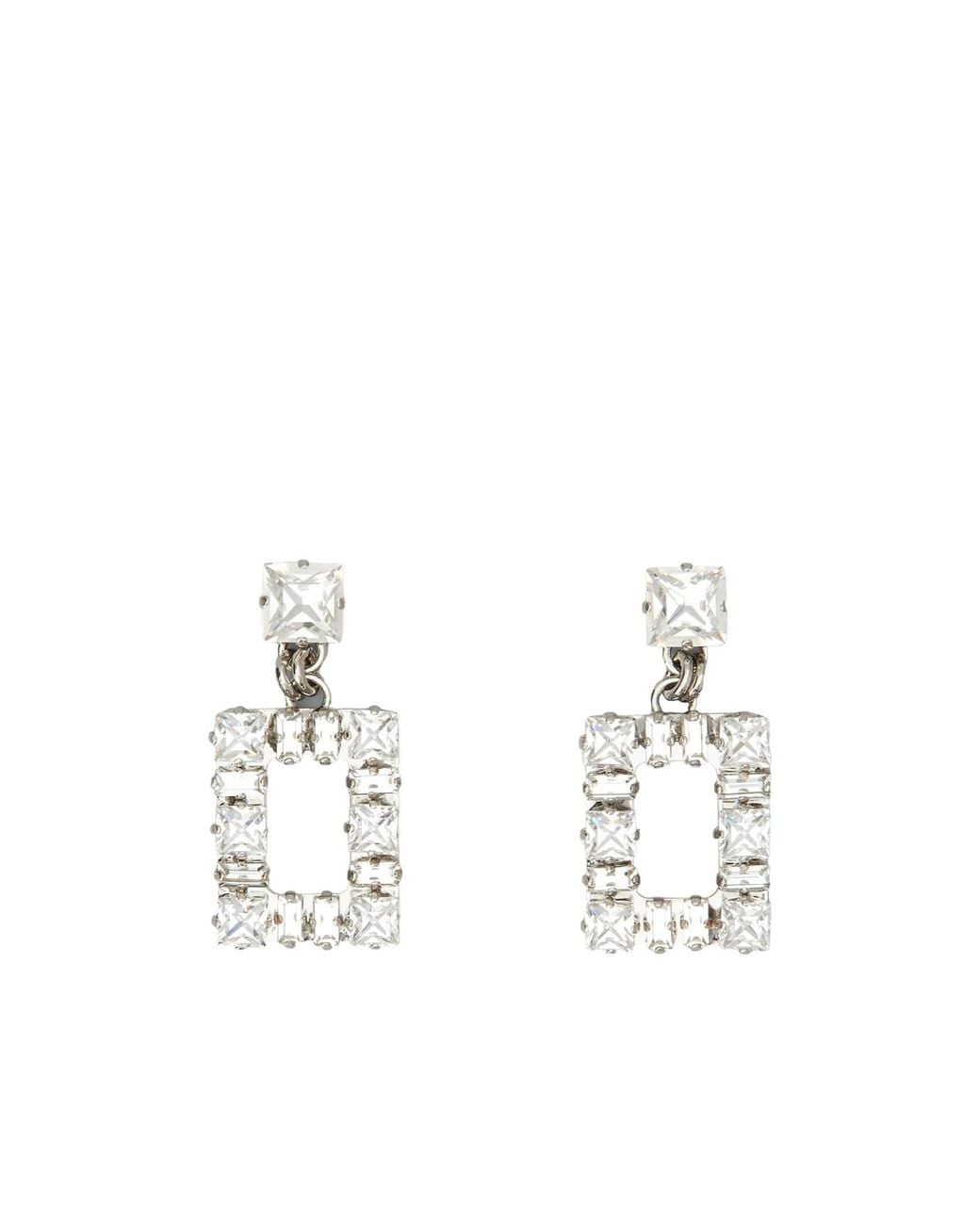 Roger Vivier White Très Vivier Earrings
