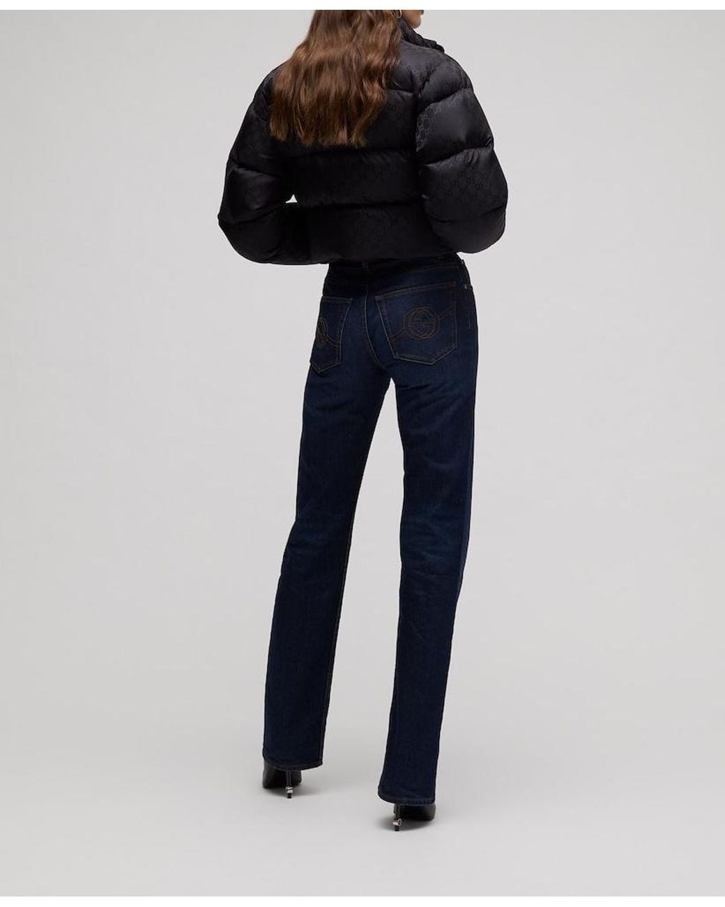 Gucci Black Gg Regular-Fit Padded Jacket