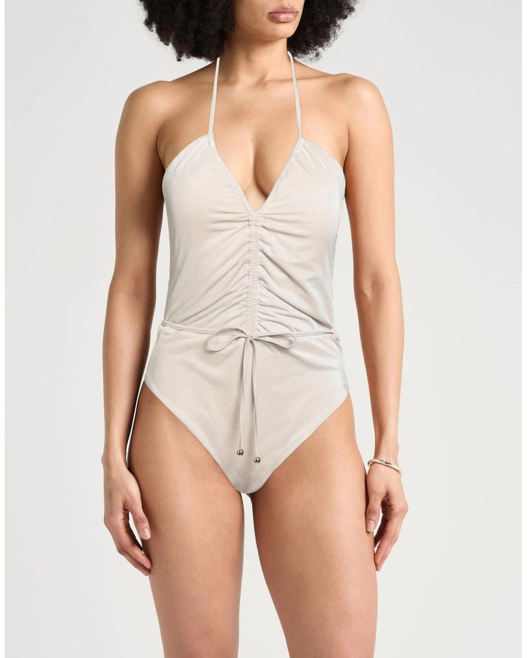 Max Mara White Tie Fasteningswimsuit