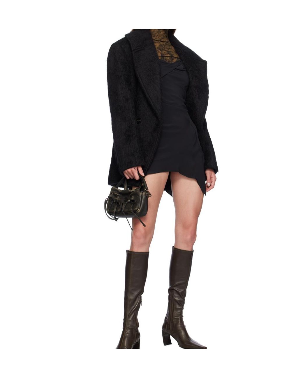 Acne Black Straight Hem Jacket