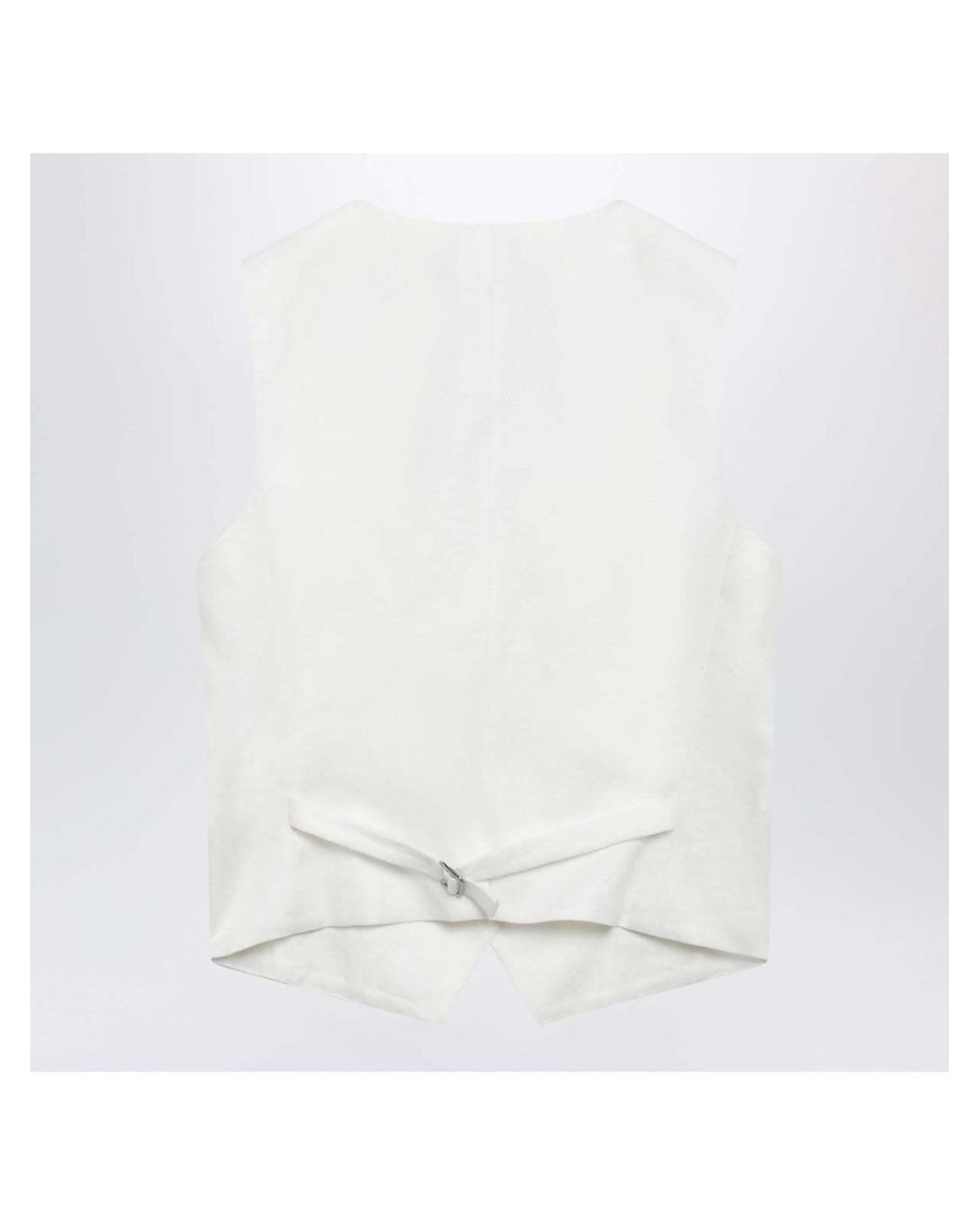 Weekend by Maxmara White Button-Front Vest
