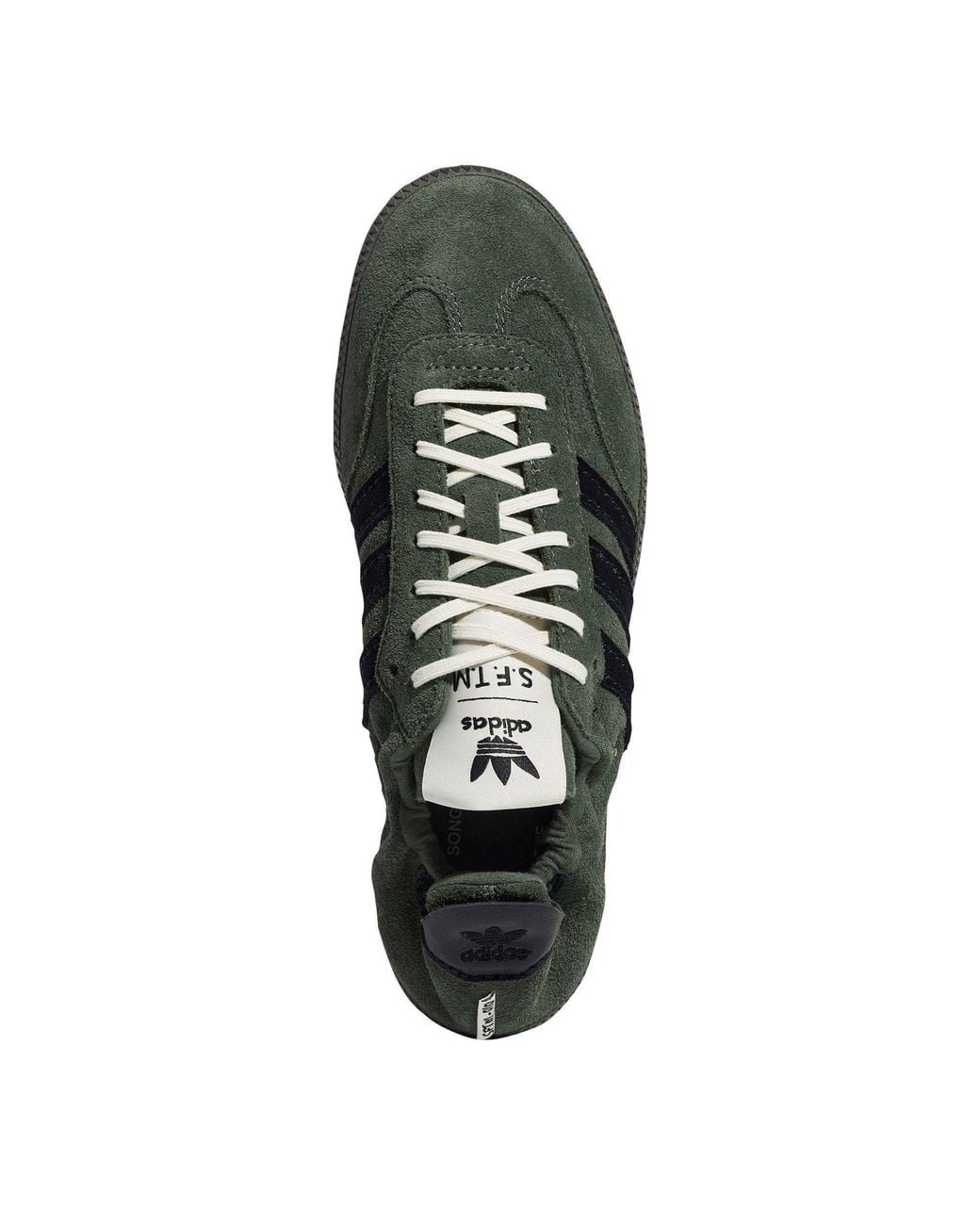 Adidas Originals Green Faux Fur Low-Top Casual Shoes for men