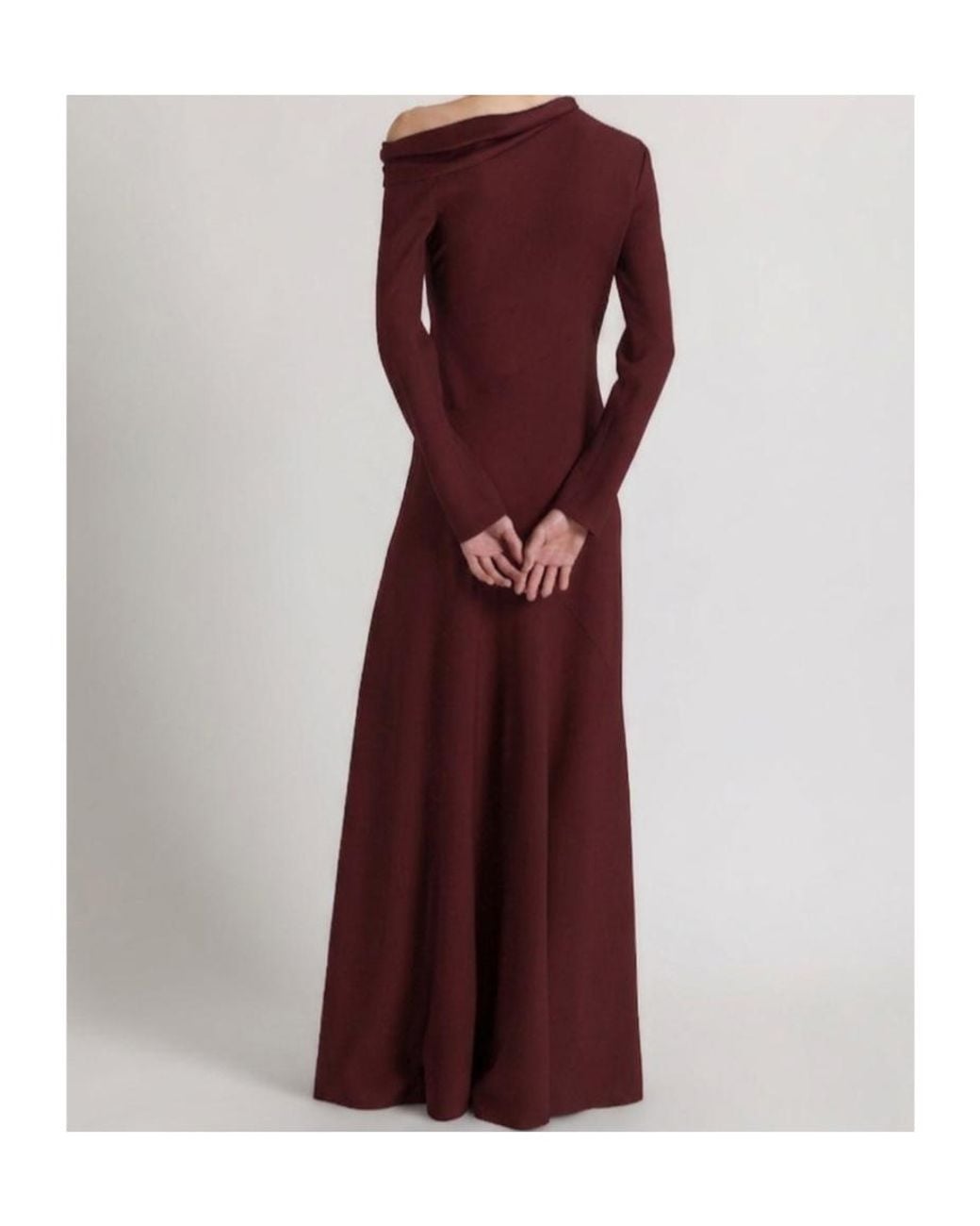 Alberta Ferretti Purple Asymmetric Satin Maxi Dress