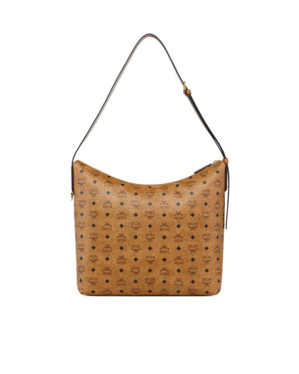 MCM Brown Aren Logo-Print Tote Bag for men