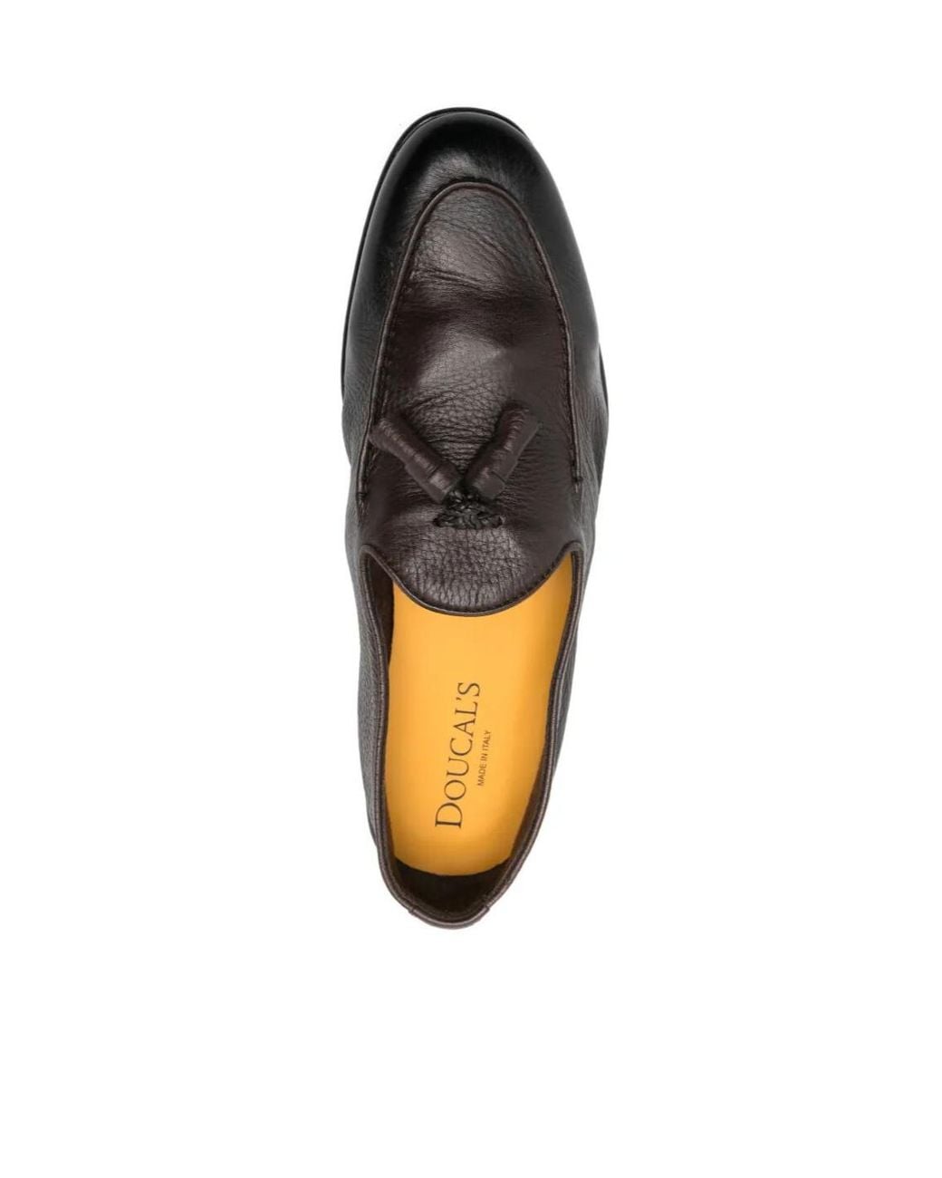 Doucal's Black Tassel Slip-On Loafers for men