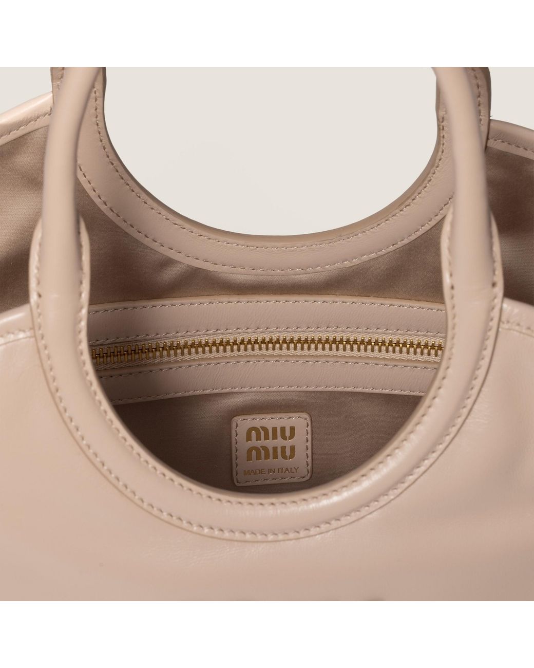 Miu Miu Natural Ivy Logo Shoulder Bag