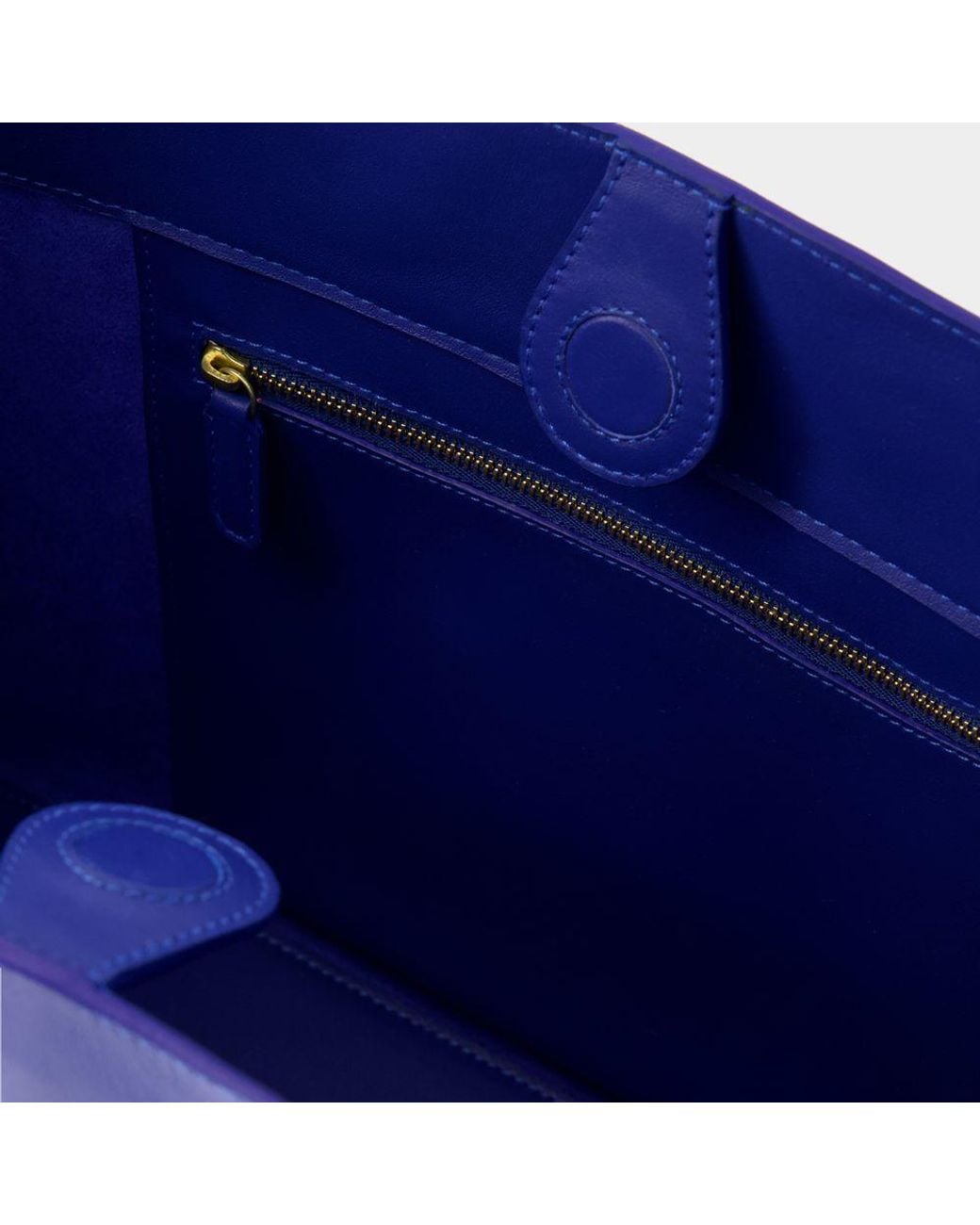 Ines De La Fressange Paris Blue Leonore L Shoulder Bag