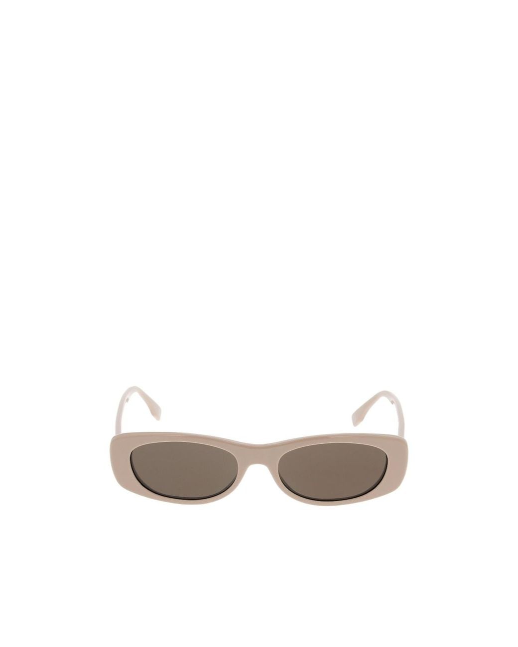 Fendi White Eyewear Oval Frame Sunglasses