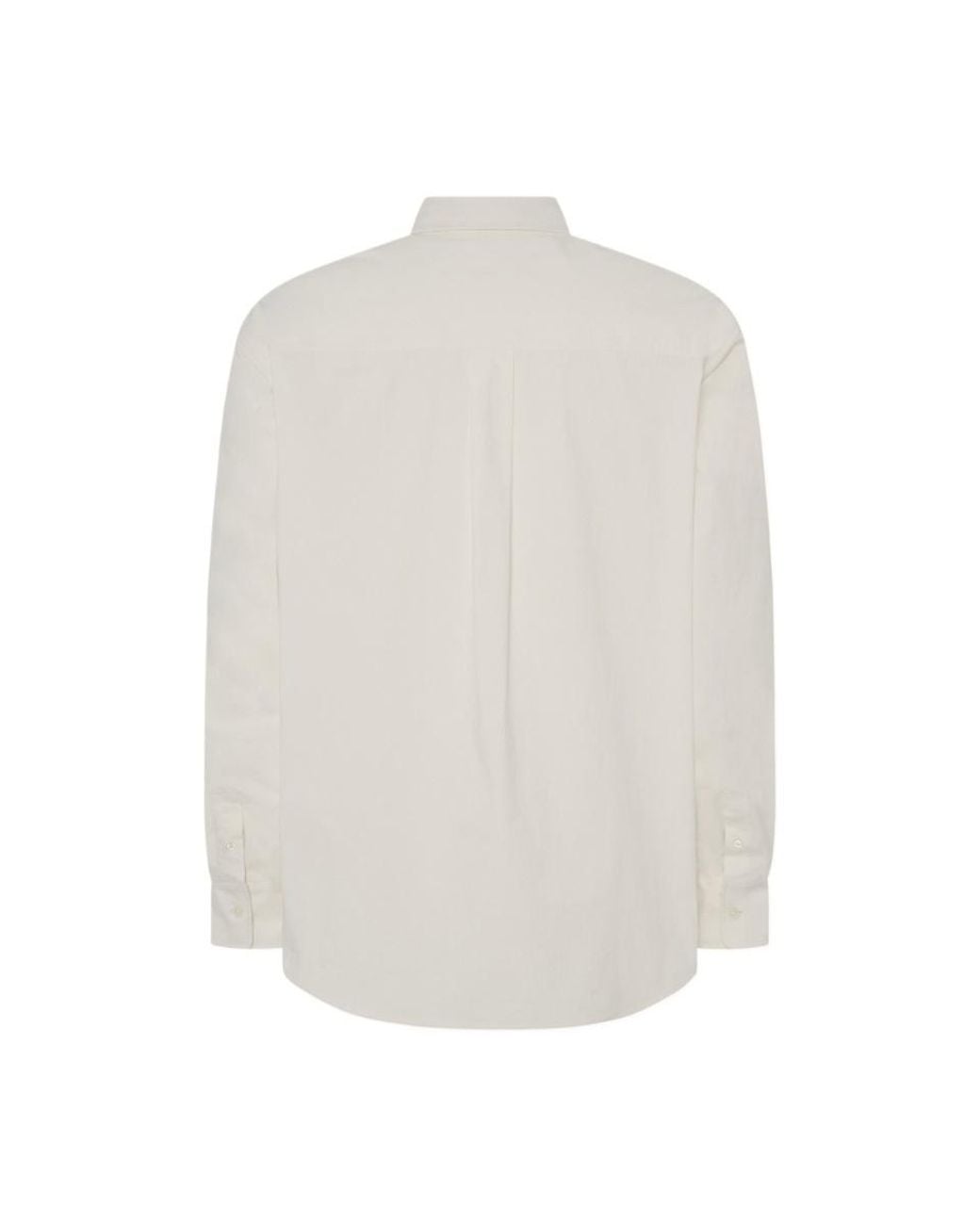 The Row White Perlo Chest-Pocket Long-Sleeve Shirt for men