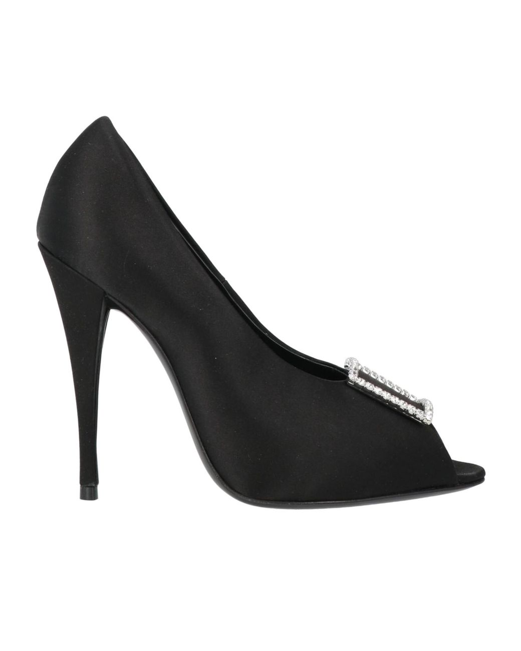 Saint Laurent Black Open-Toe High Heels
