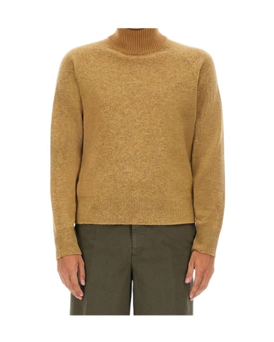 Dries Van Noten Natural Long-Sleeved Roll-Neck Jumper for men