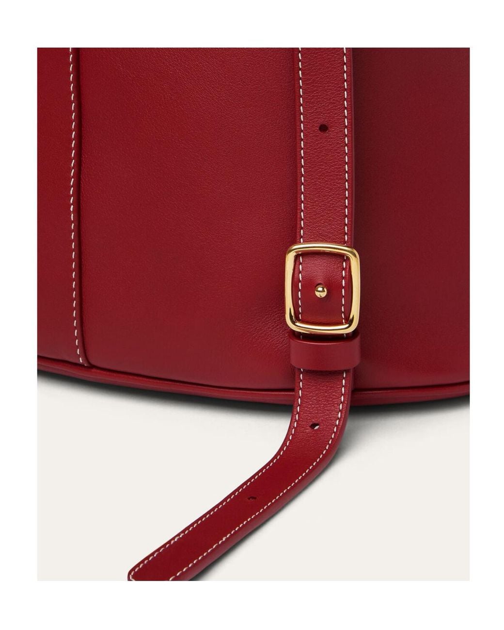 Loro Piana Red Extra Drawstring Backpack